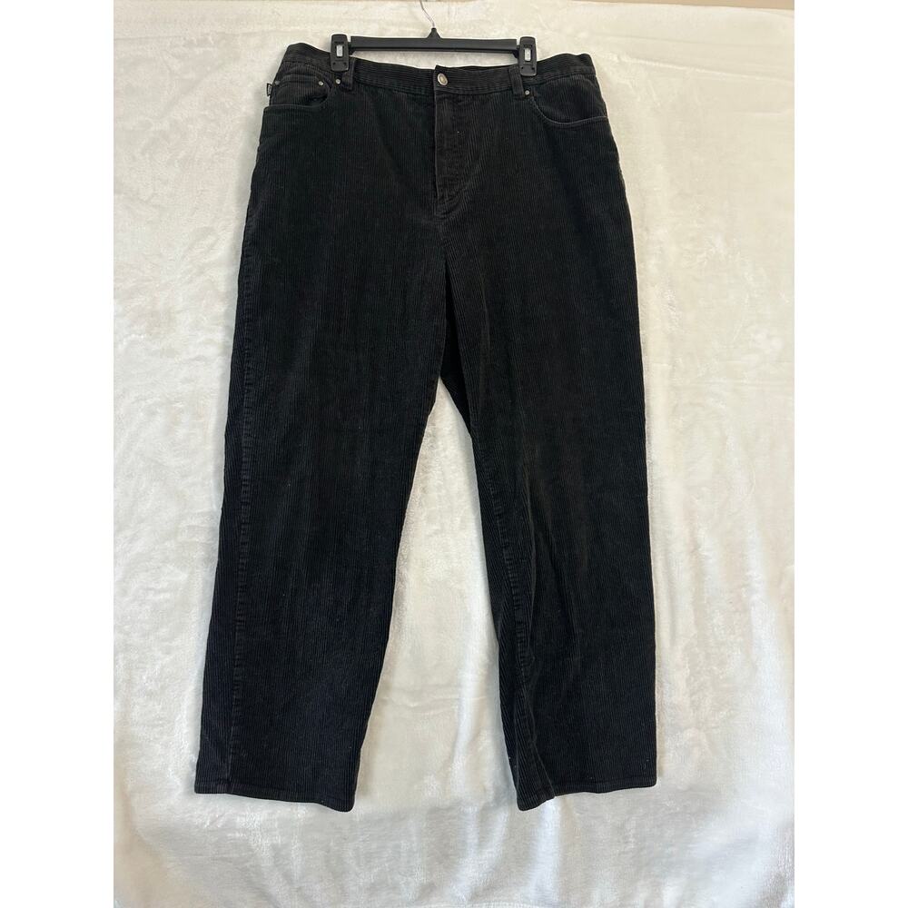 Ralph Lauren Black Corduroy Jeans 16W Classic Women's